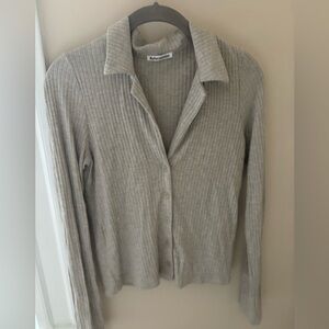 Reformation Gray Button Down Shirt